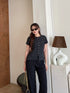 Women Elegant Tweed Tops With Pants Sets